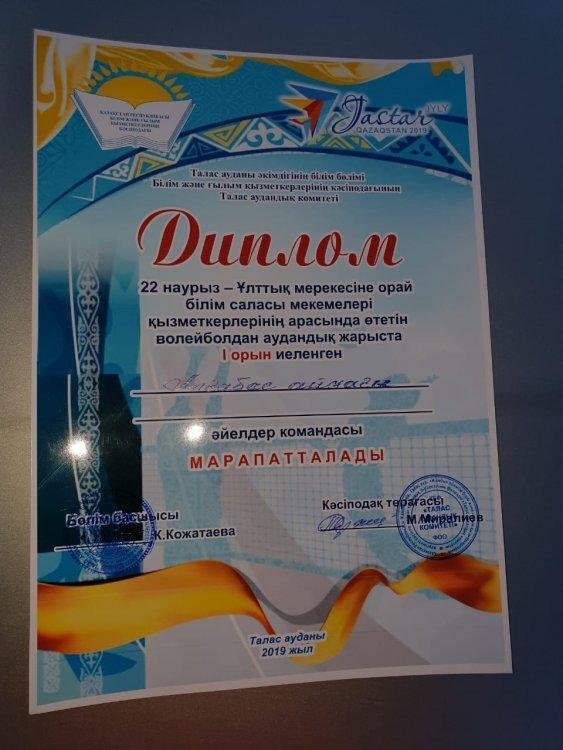 22 наурыз-Ұлттық мерекесіне орай білім саласы мекемелері қызметкерлерінің арасында өткен волейболдан аудандық жарыс